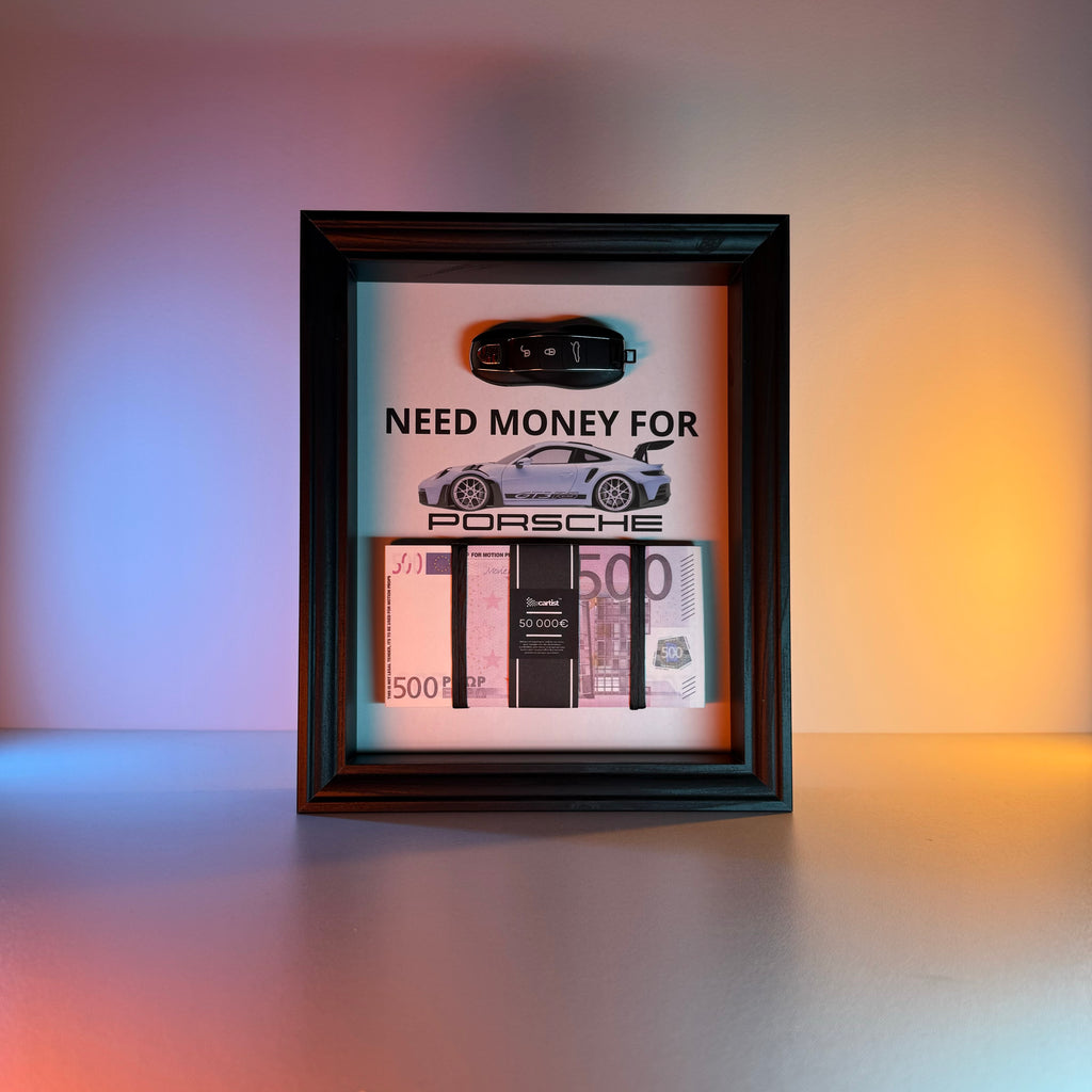 Cadre « Need Money For Porsche » Cartist
