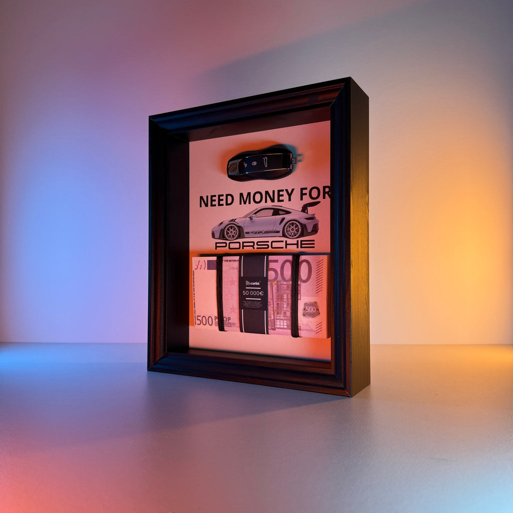 Cadre « Need Money For Porsche » Cartist