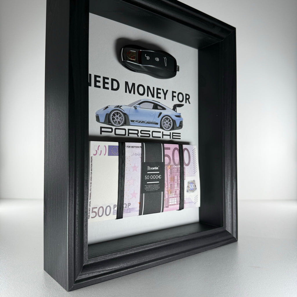 Cadre « Need Money For Porsche » Cartist